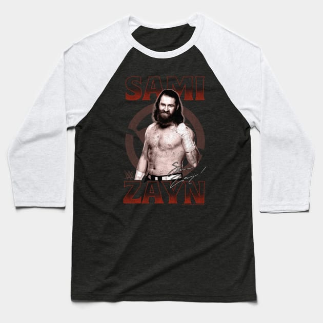 Sami Zayn Portrait Baseball T-Shirt by Holman